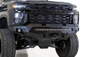 Chevrolet Silverado 2500 Bumper - Front - Addictive Desert Designs - Stealth Fighter - Hammer Black with Satin Black Panels - `20-`27 Chevrolet Silverado 2500 Bumper - Front - Addictive Desert Designs - Stealth Fighter - Hammer Black with Satin Black Panels - `20-`27